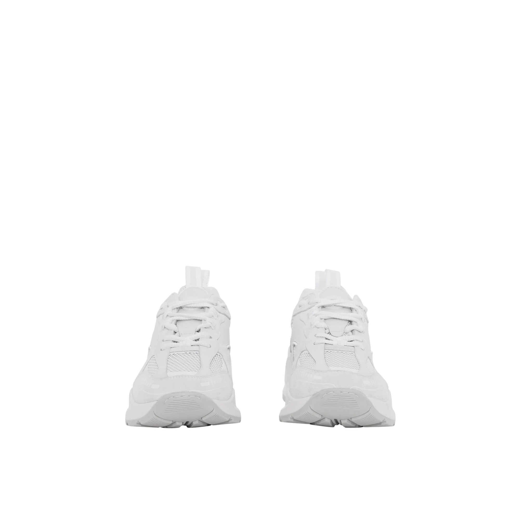 Sneakers en cuir à logo embossé - White