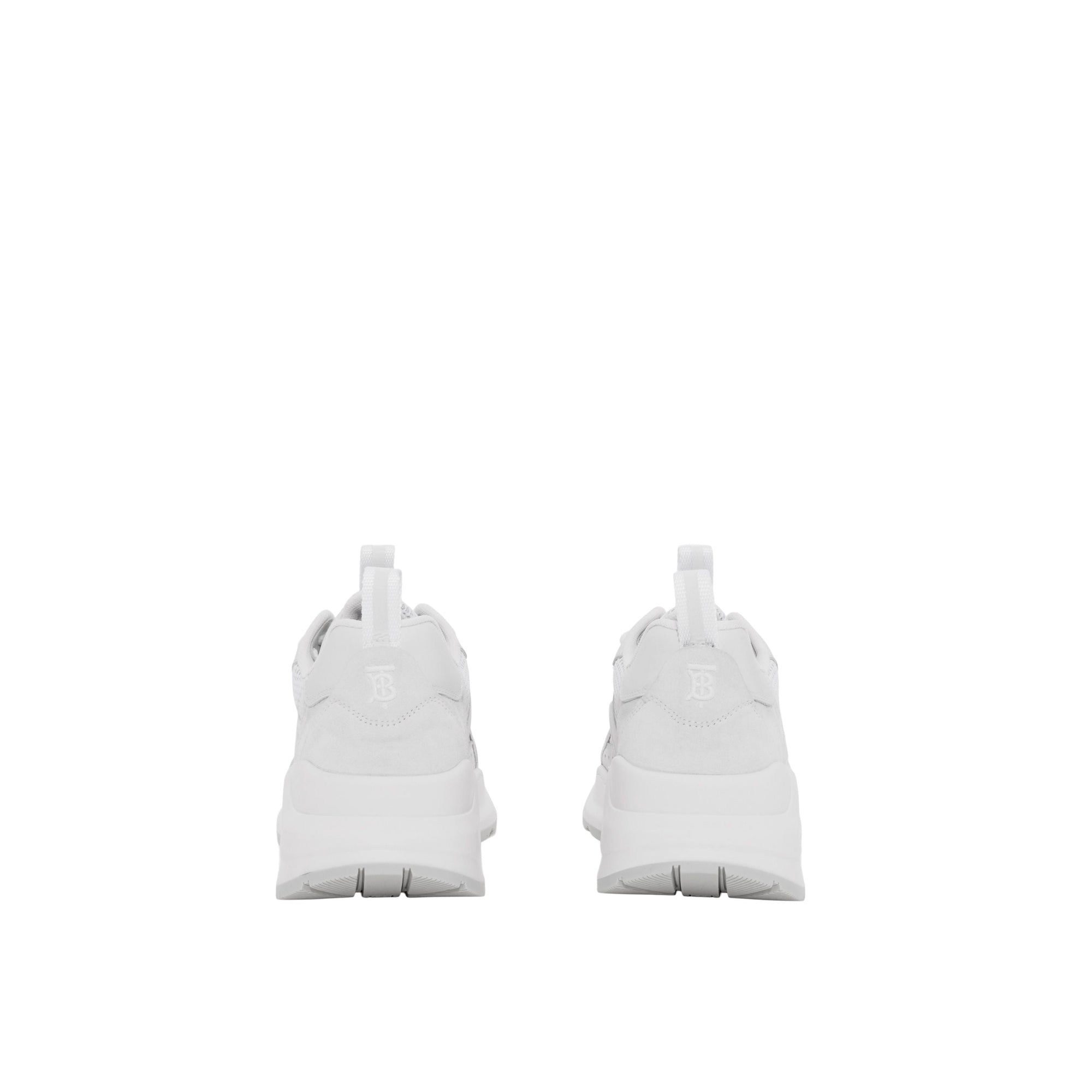 Sneakers en cuir à logo embossé - White