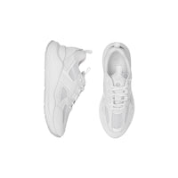 Sneakers en cuir à logo embossé - White