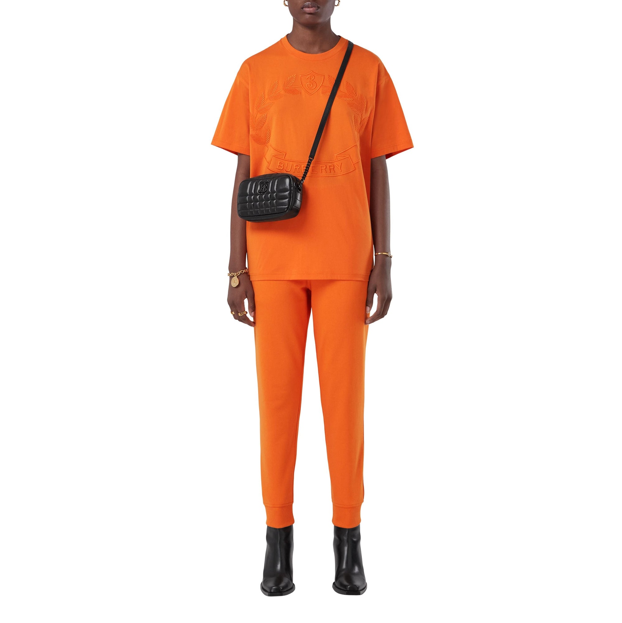 T-shirt oversize à écusson en feuille de chêne - Bright Orange