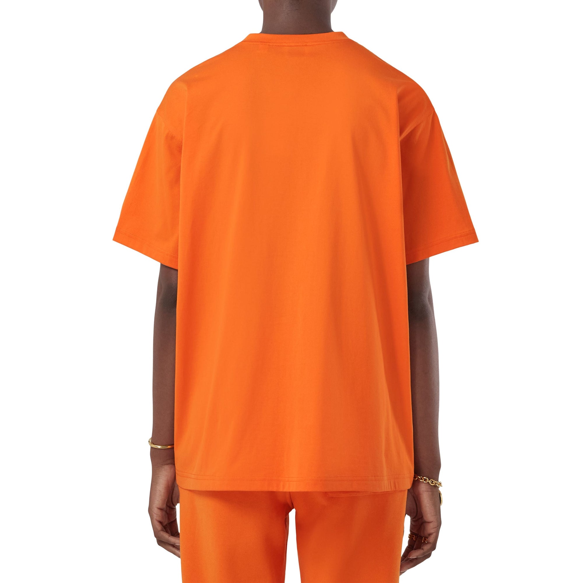 T-shirt oversize à écusson en feuille de chêne - Bright Orange