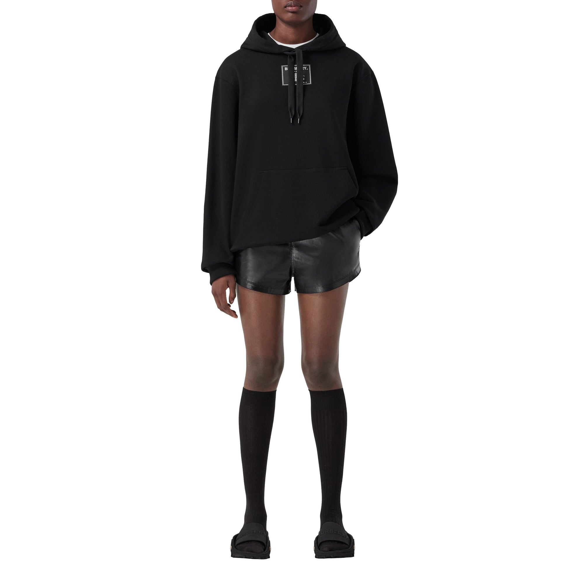 Sweat à capuche à étiquette Prorsum - Black