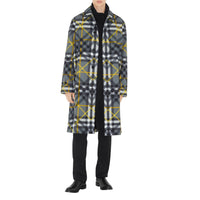 Paletot à motif check superposé - Storm Grey