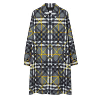 Paletot à motif check superposé - Storm Grey