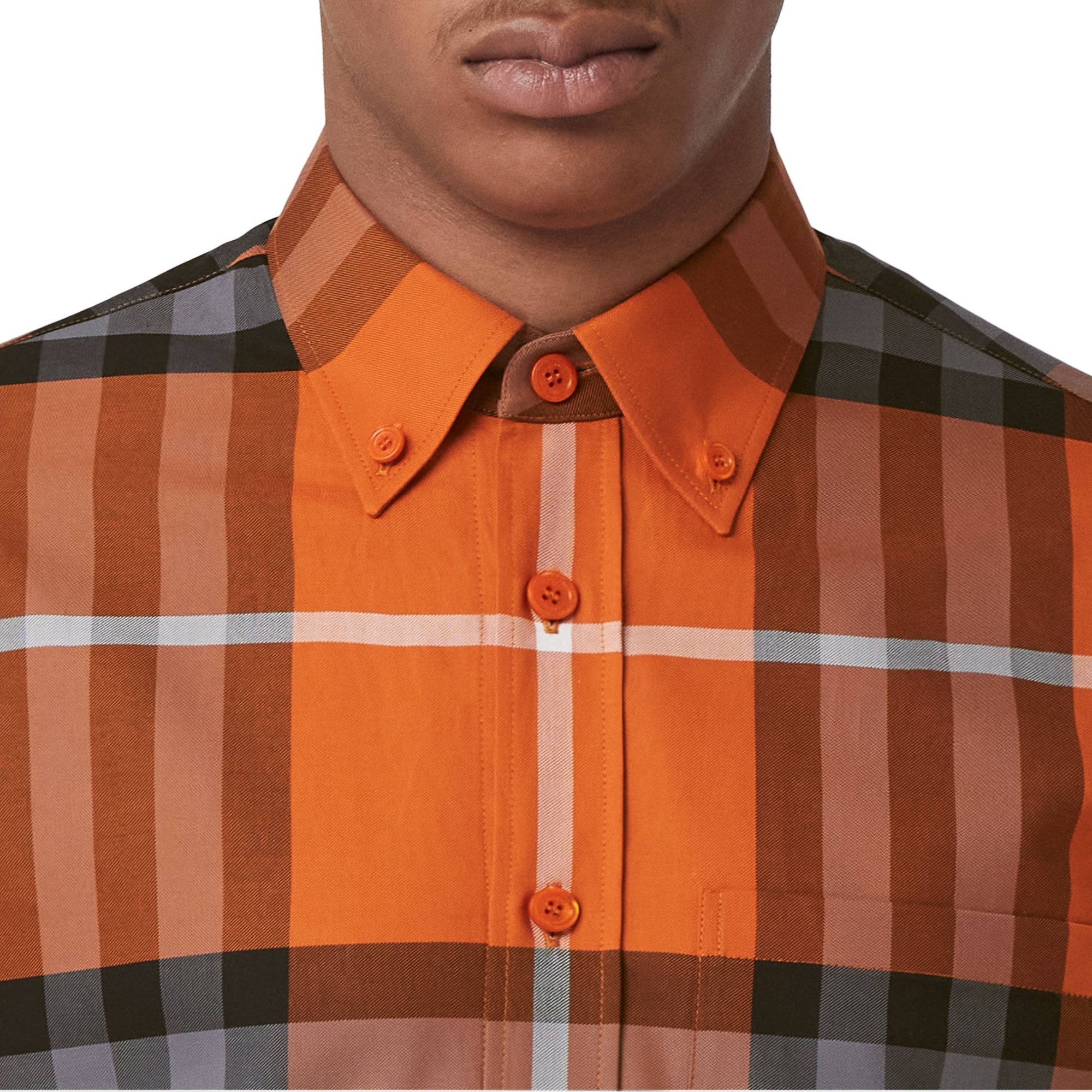 Chemise à motif Exaggerated check - Deep Ginger Check