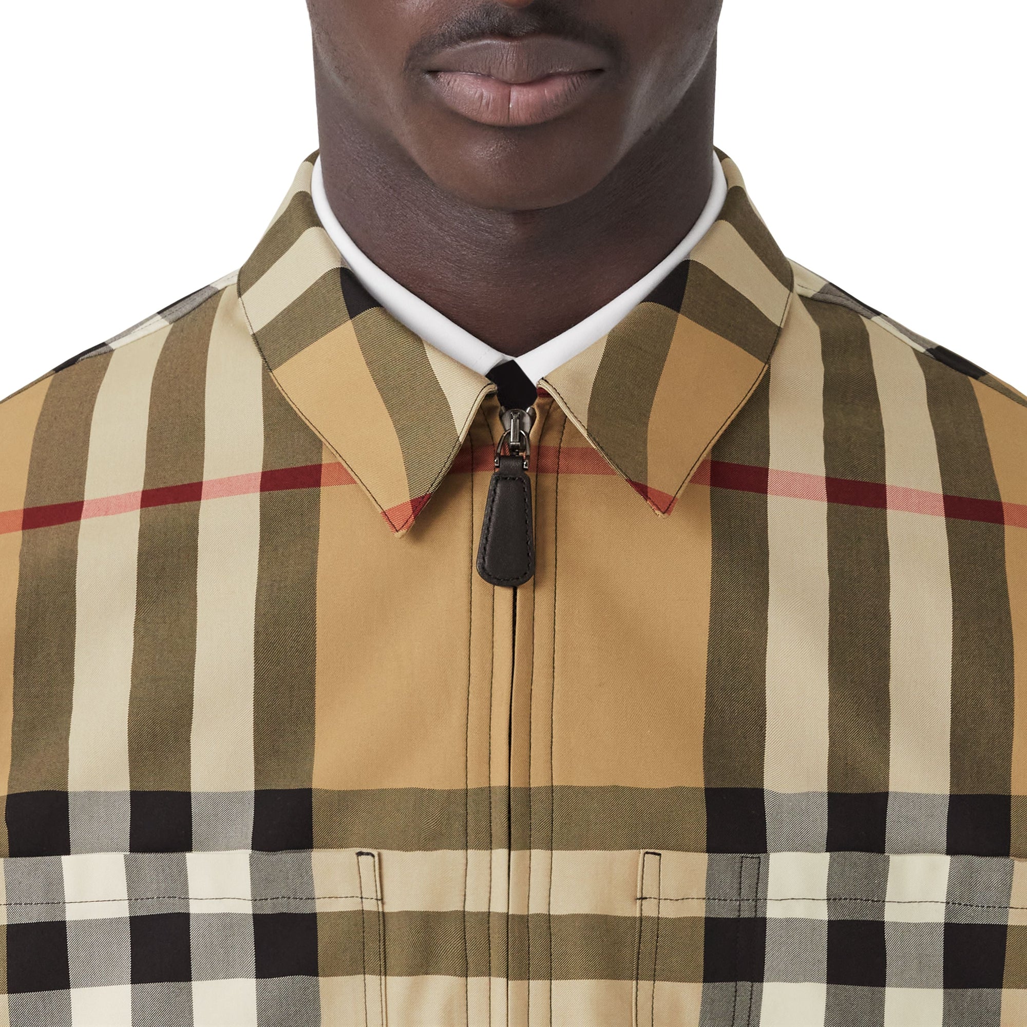 Veste oversize à motif Exaggerated check - Archive Beige Check