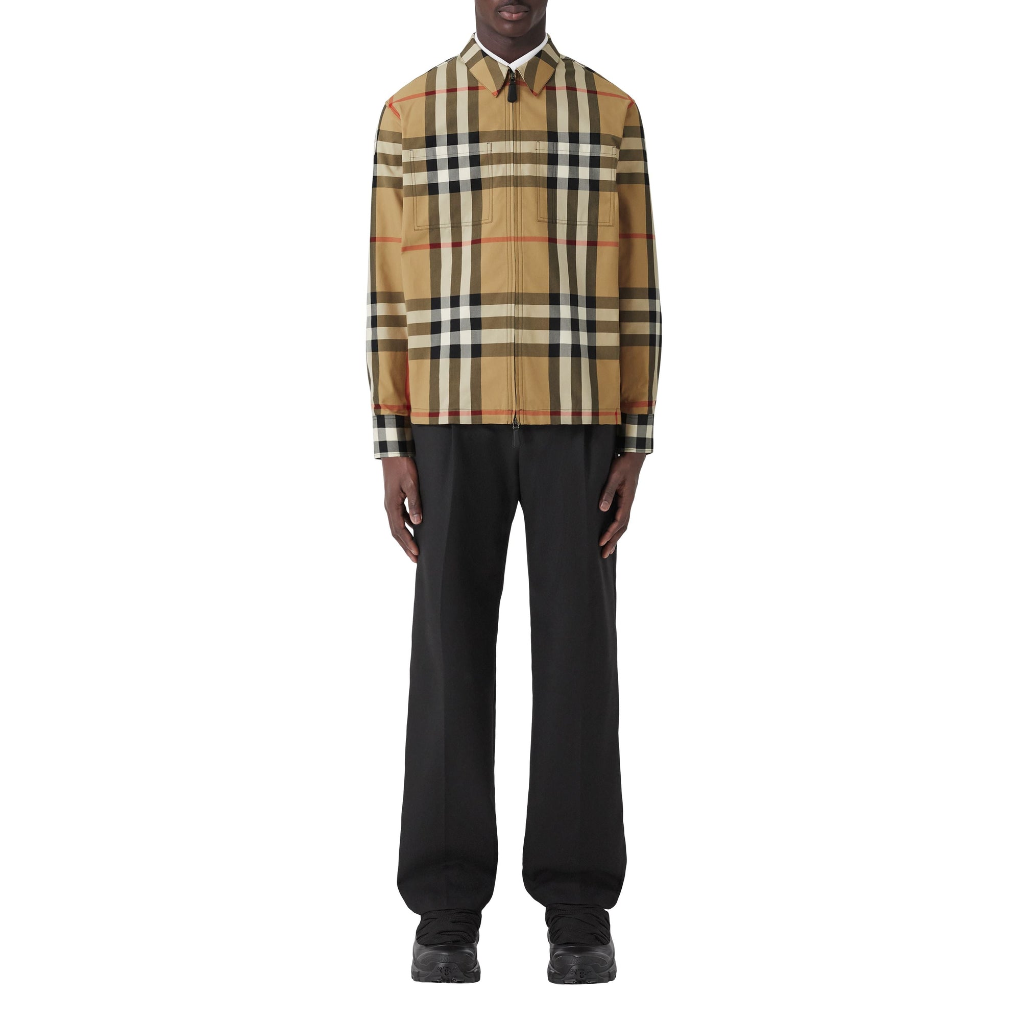 Veste oversize à motif Exaggerated check - Archive Beige Check