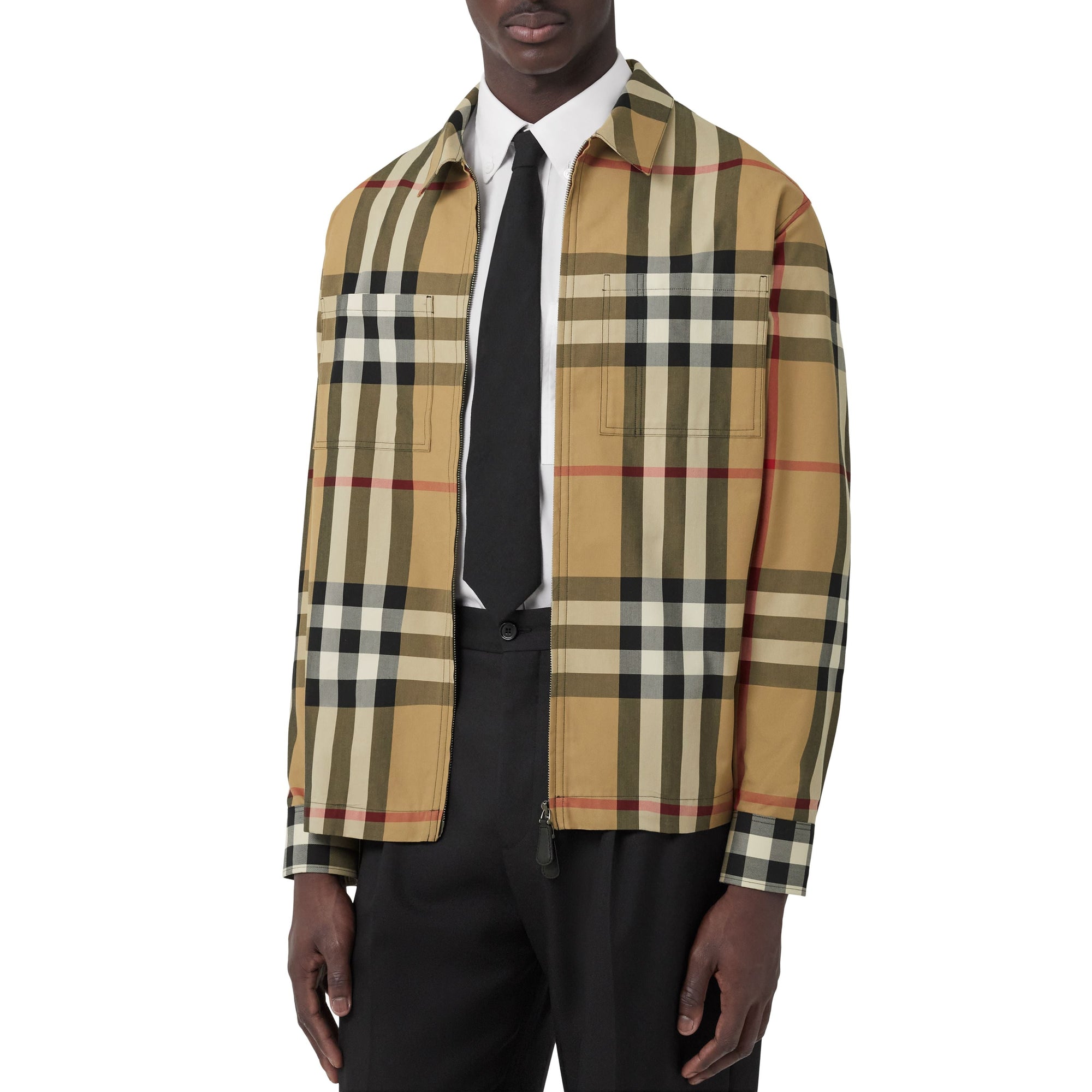 Veste oversize à motif Exaggerated check - Archive Beige Check
