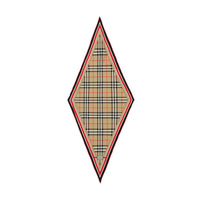 Foulard en soie à motif check - Archive Beige