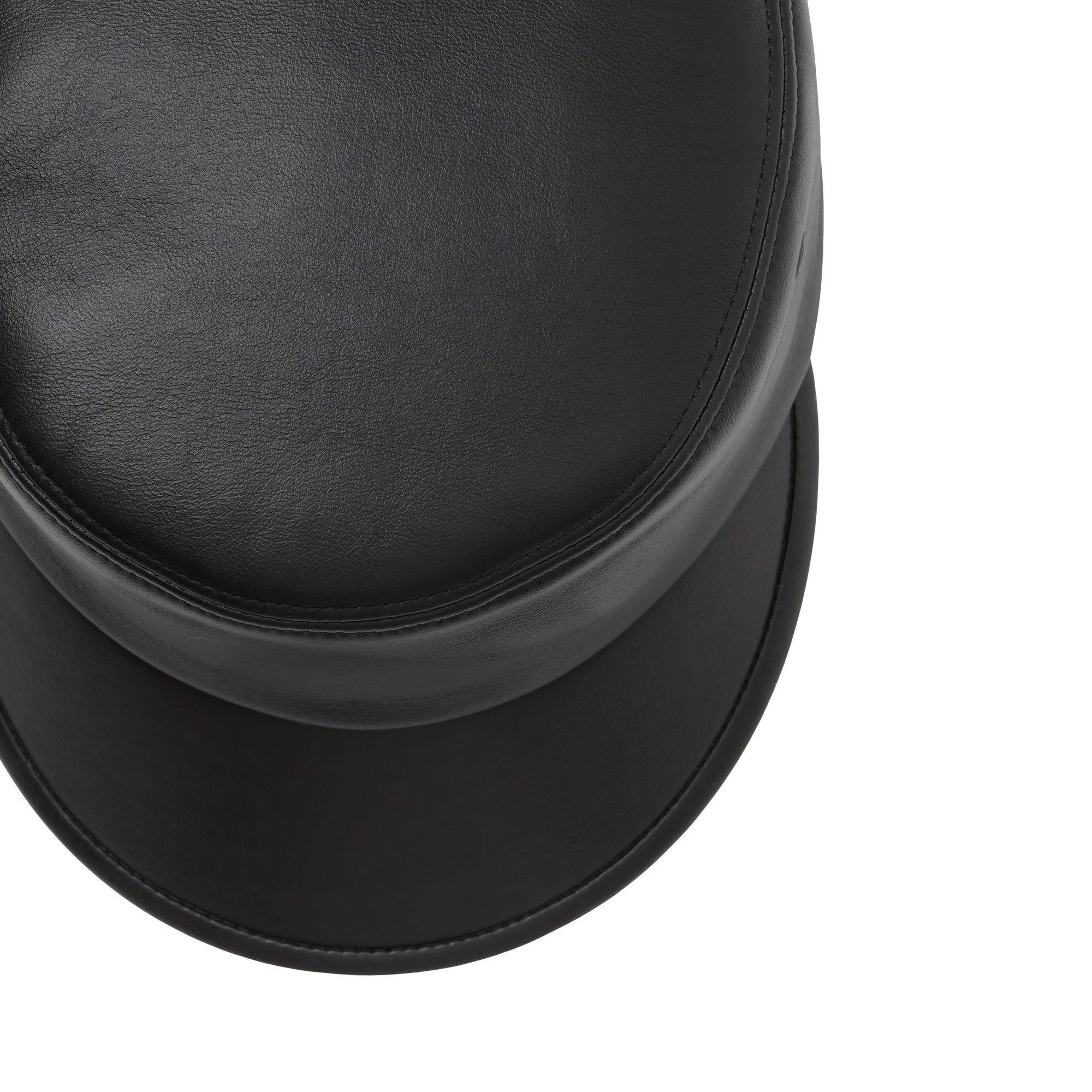 Casquette militaire en cuir - Black