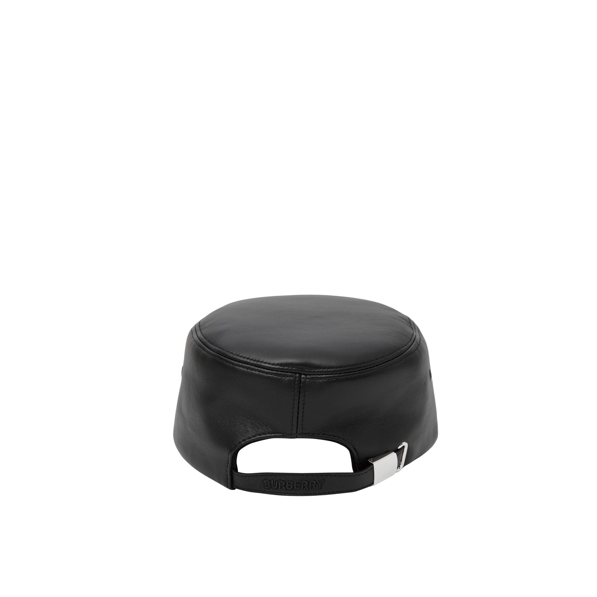 Casquette militaire en cuir - Black