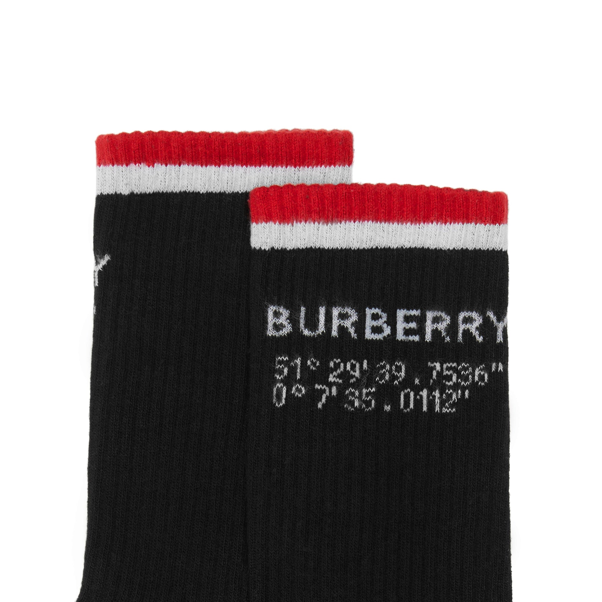 Chaussettes stretch technique à coordonnées - Black