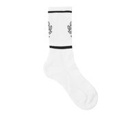 Chaussettes en jacquard de coton - White & Black