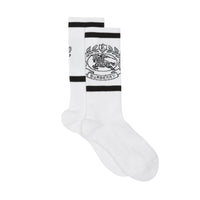 Chaussettes en jacquard de coton - White & Black