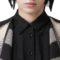 Cape réversible en jacquard de laine à imprimé Règne - Arc Beige & Pale Beige