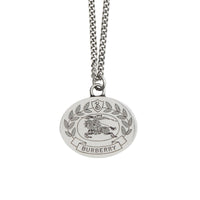 Collier à maillons à emblème du Cavalier gravé - Vintage Steel