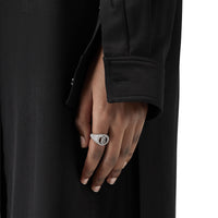 Bague à cristaux à motif monogramme - Palladio & Crystal