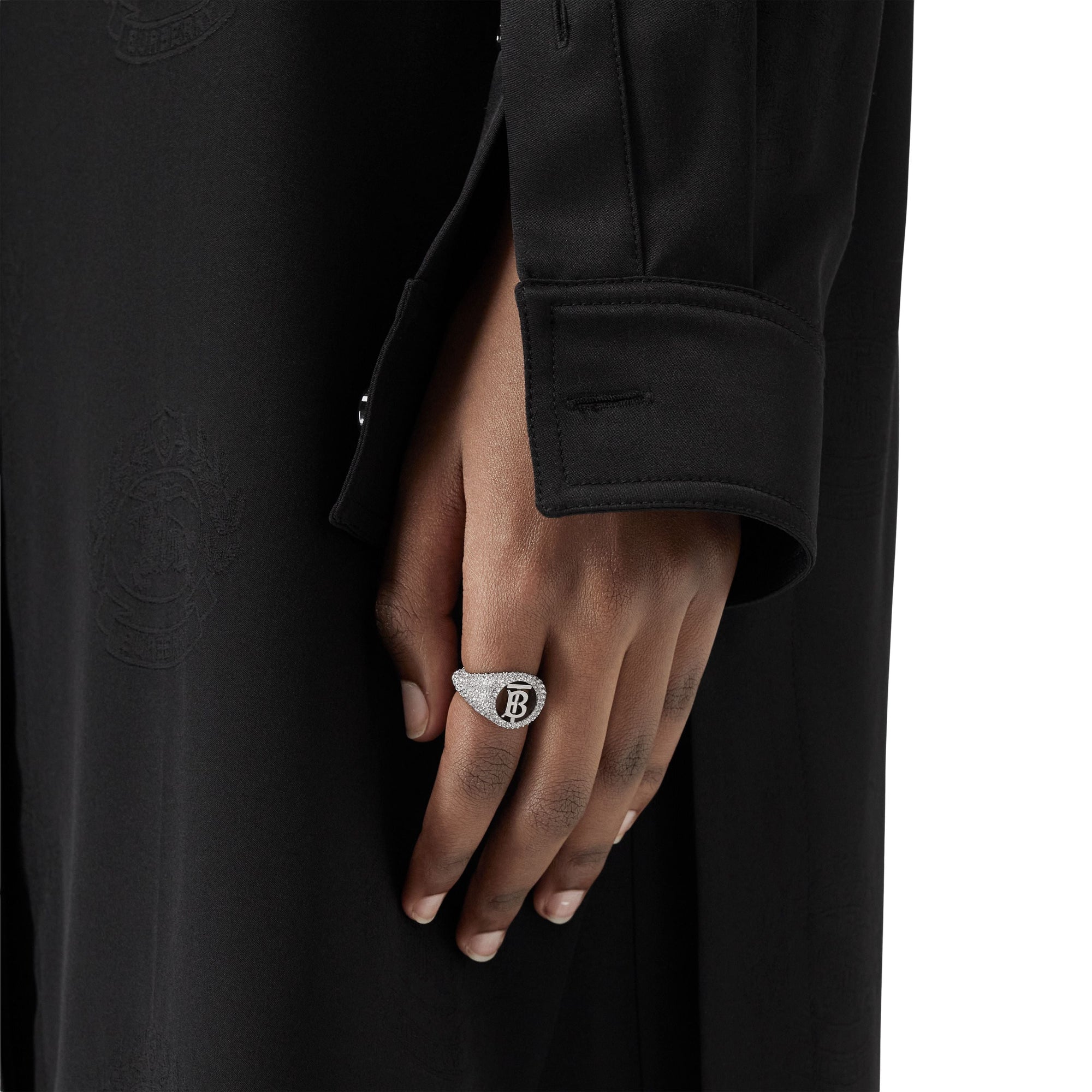 Bague à cristaux à motif monogramme - Palladio & Crystal