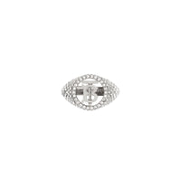 Bague à cristaux à motif monogramme - Palladio & Crystal