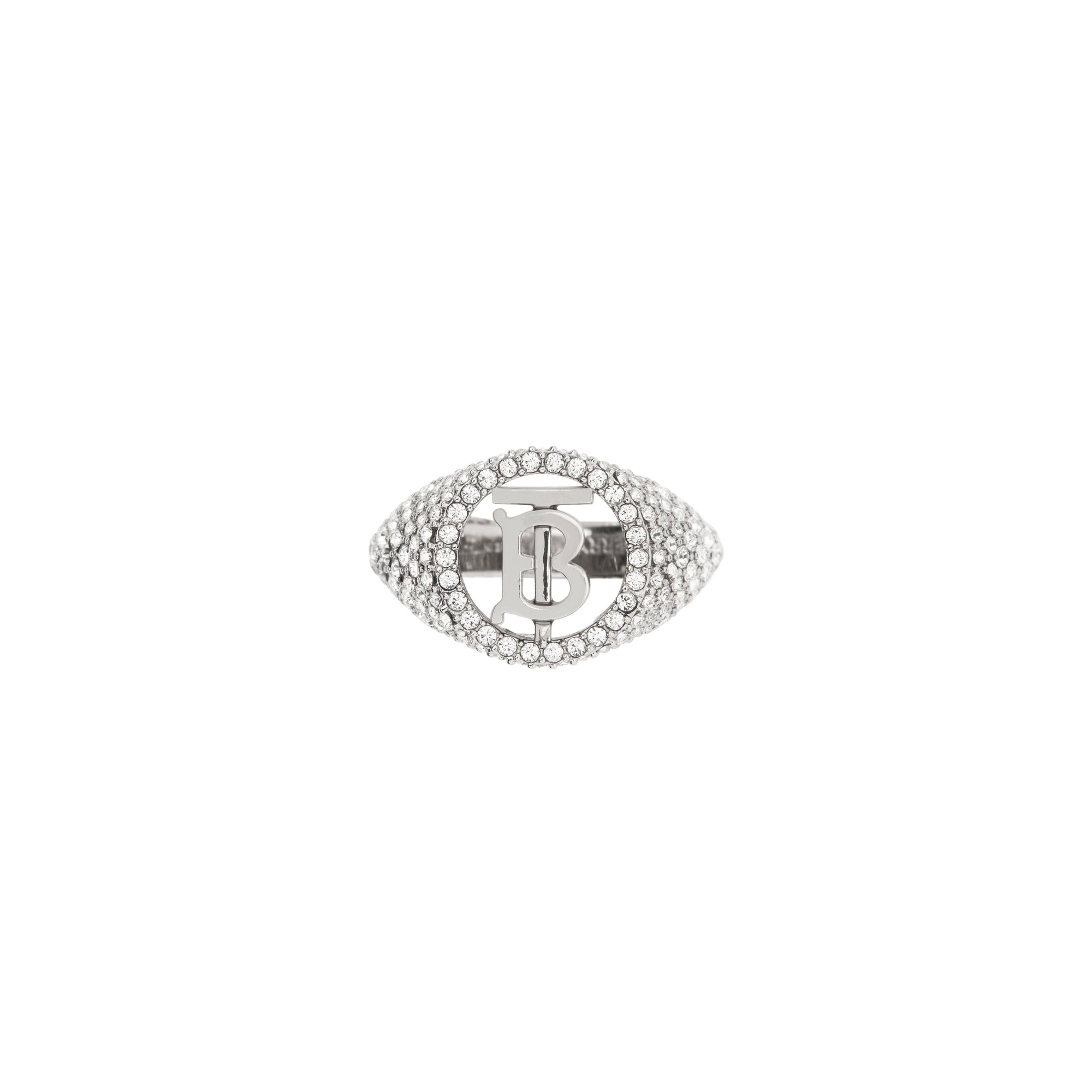 Bague à cristaux à motif monogramme - Palladio & Crystal