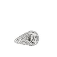 Bague à cristaux à motif monogramme - Palladio & Crystal
