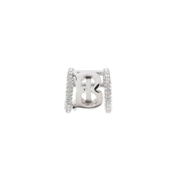 Bijou d'oreille à cristaux et motif monogramme - Palladio & Crystal
