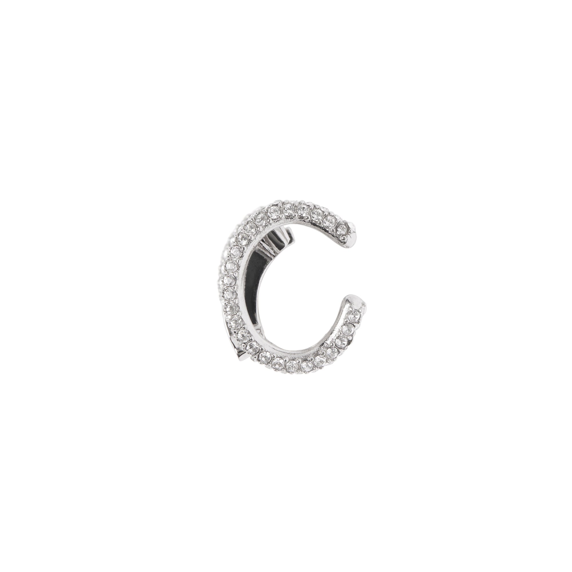 Bijou d'oreille à cristaux et motif monogramme - Palladio & Crystal