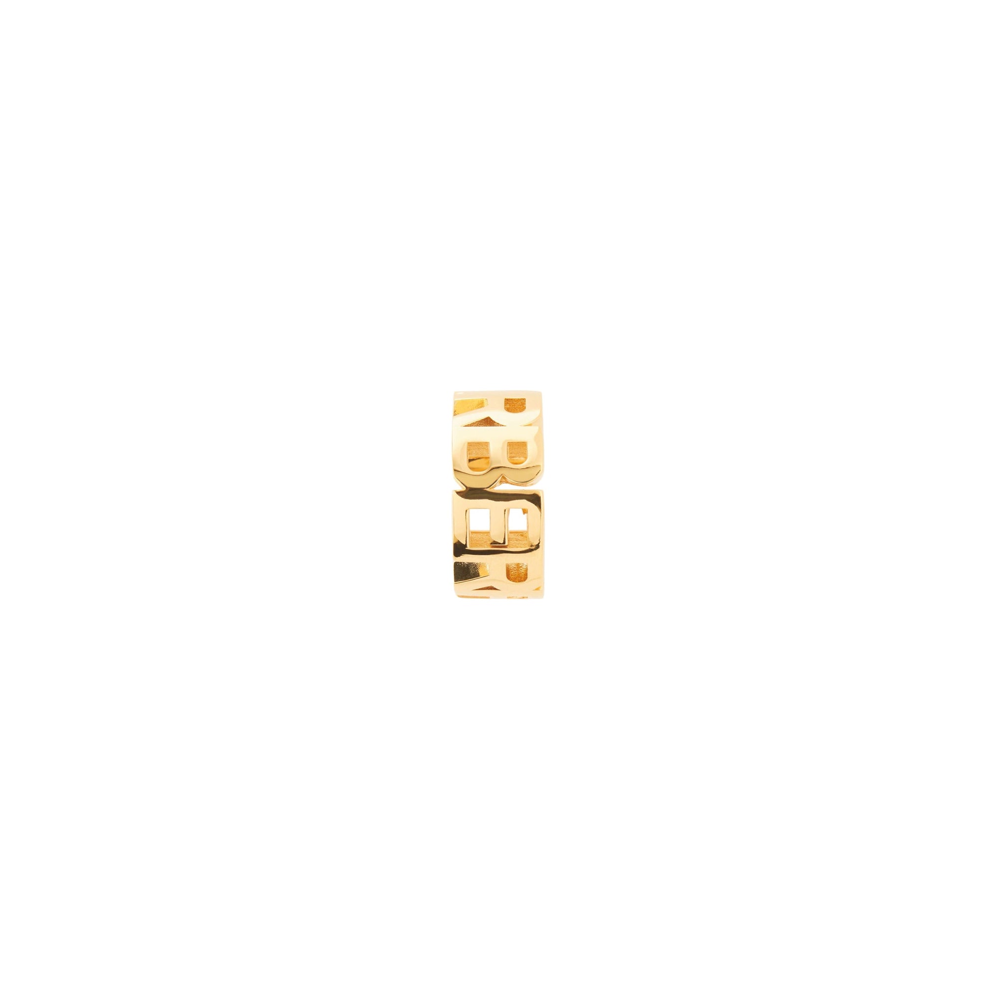 Bijou d'oreille à logo plaqué or - Light Gold