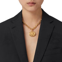 Collier à maillons plaqué or gravé - Light Gold