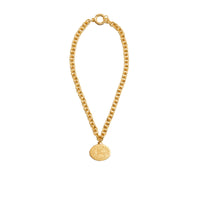 Collier à maillons plaqué or gravé - Light Gold