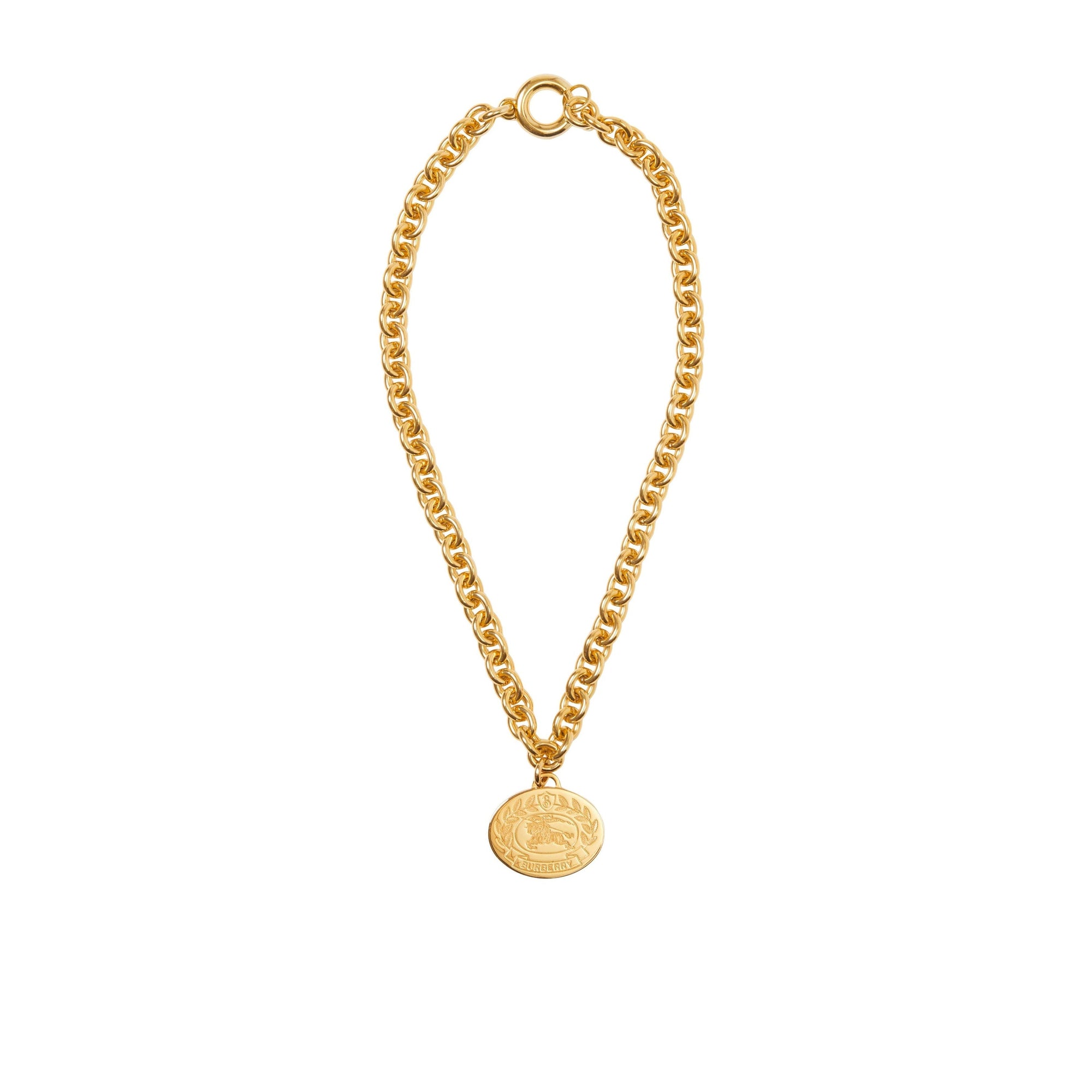 Collier à maillons plaqué or gravé - Light Gold