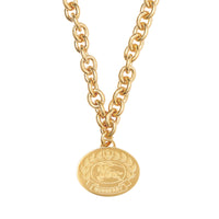 Collier à maillons plaqué or gravé - Light Gold