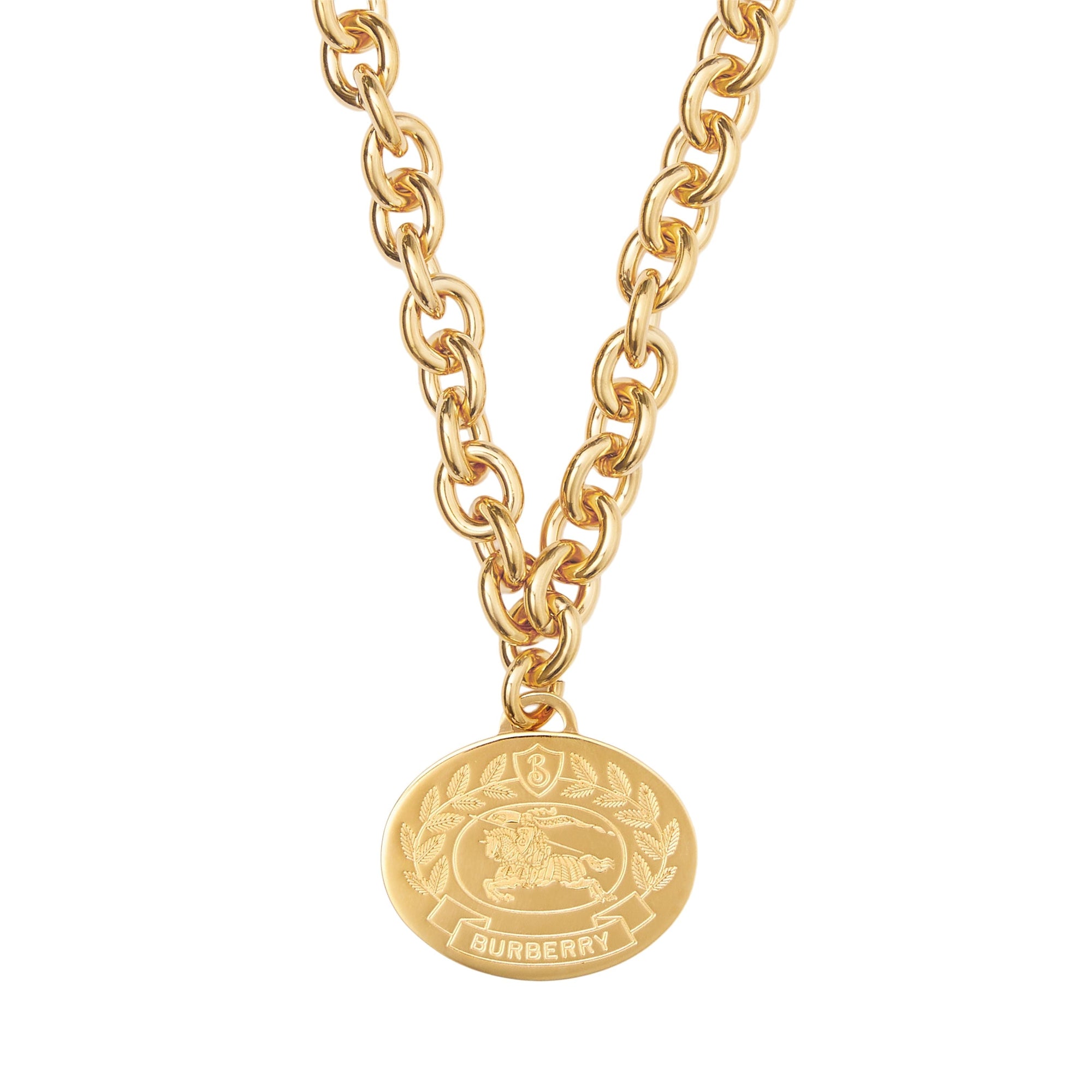 Collier à maillons plaqué or gravé - Light Gold