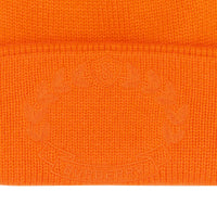 Bonnet en cachemire à écusson feuille de chêne brodé - Bright Orange