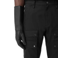 Pantalon cargo en coton à logo brodé - Black