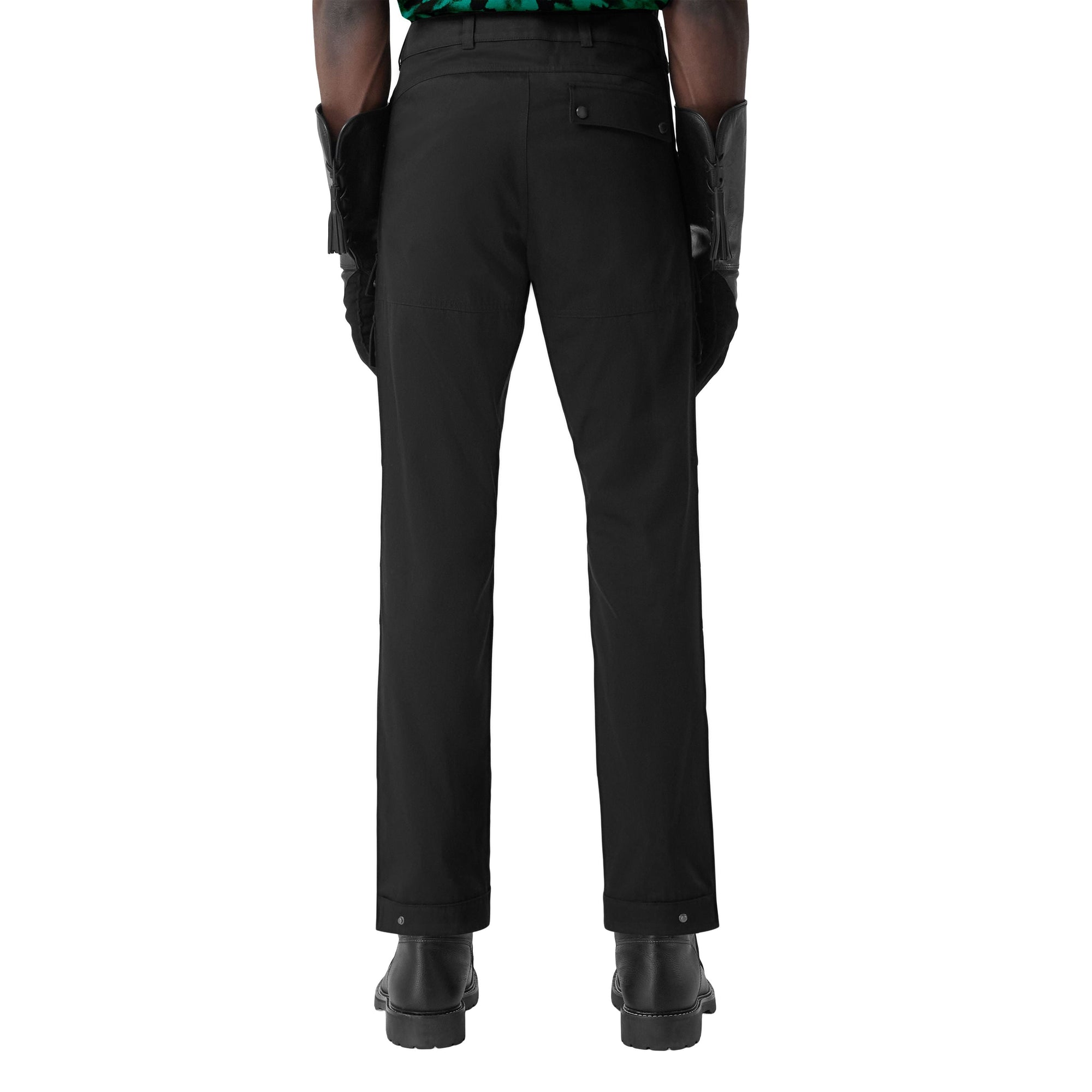 Pantalon cargo en coton à logo brodé - Black