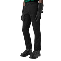 Pantalon cargo en coton à logo brodé - Black