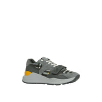 Sneakers multimatières à motif check - Storm Grey Check