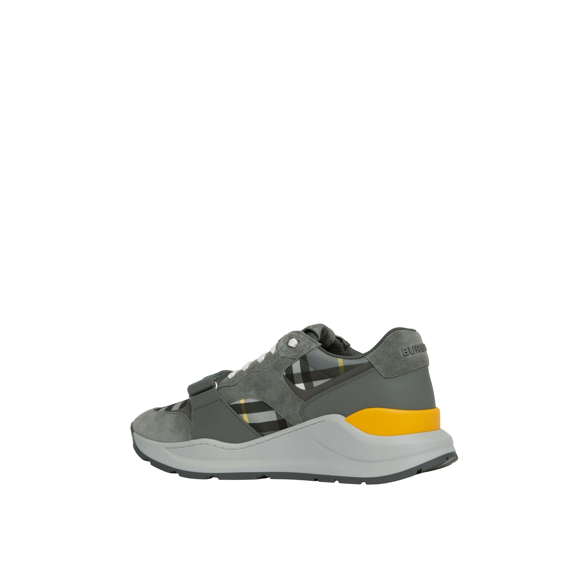 Sneakers multimatières à motif check - Storm Grey Check