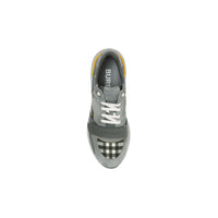 Sneakers multimatières à motif check - Storm Grey Check