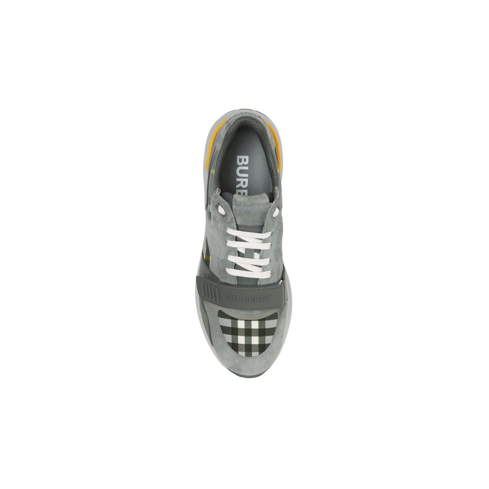 Sneakers multimatières à motif check - Storm Grey Check