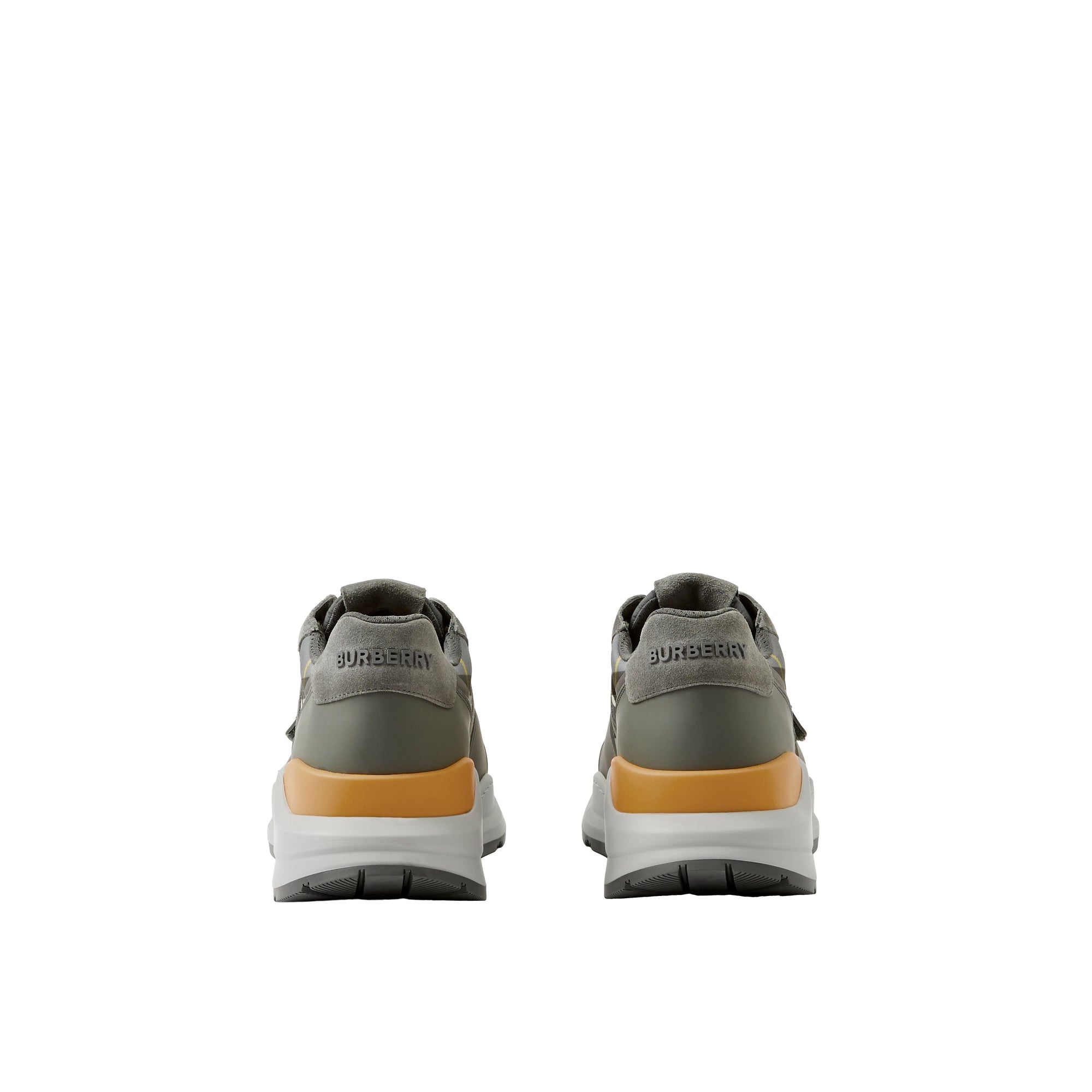 Sneakers multimatières à motif check - Storm Grey Check