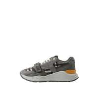 Sneakers multimatières à motif check - Storm Grey Check