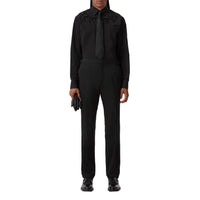 Chemise slim à écusson feuille de chêne en cristaux - Black
