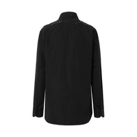Chemise slim à écusson feuille de chêne en cristaux - Black
