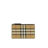 Porte-cartes zippé à motif Vintage check - Archive Beige