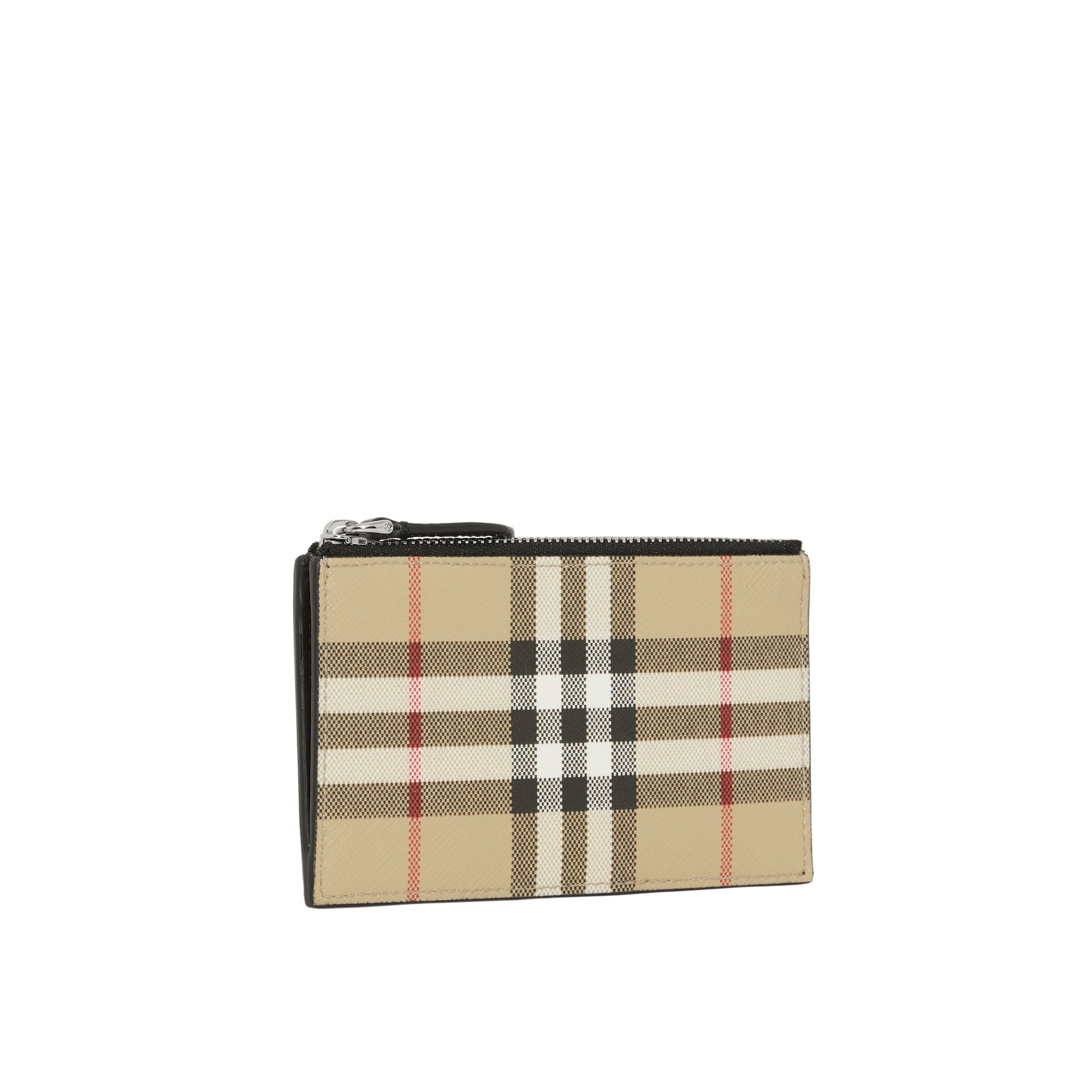 Porte-cartes zippé à motif Vintage check - Archive Beige
