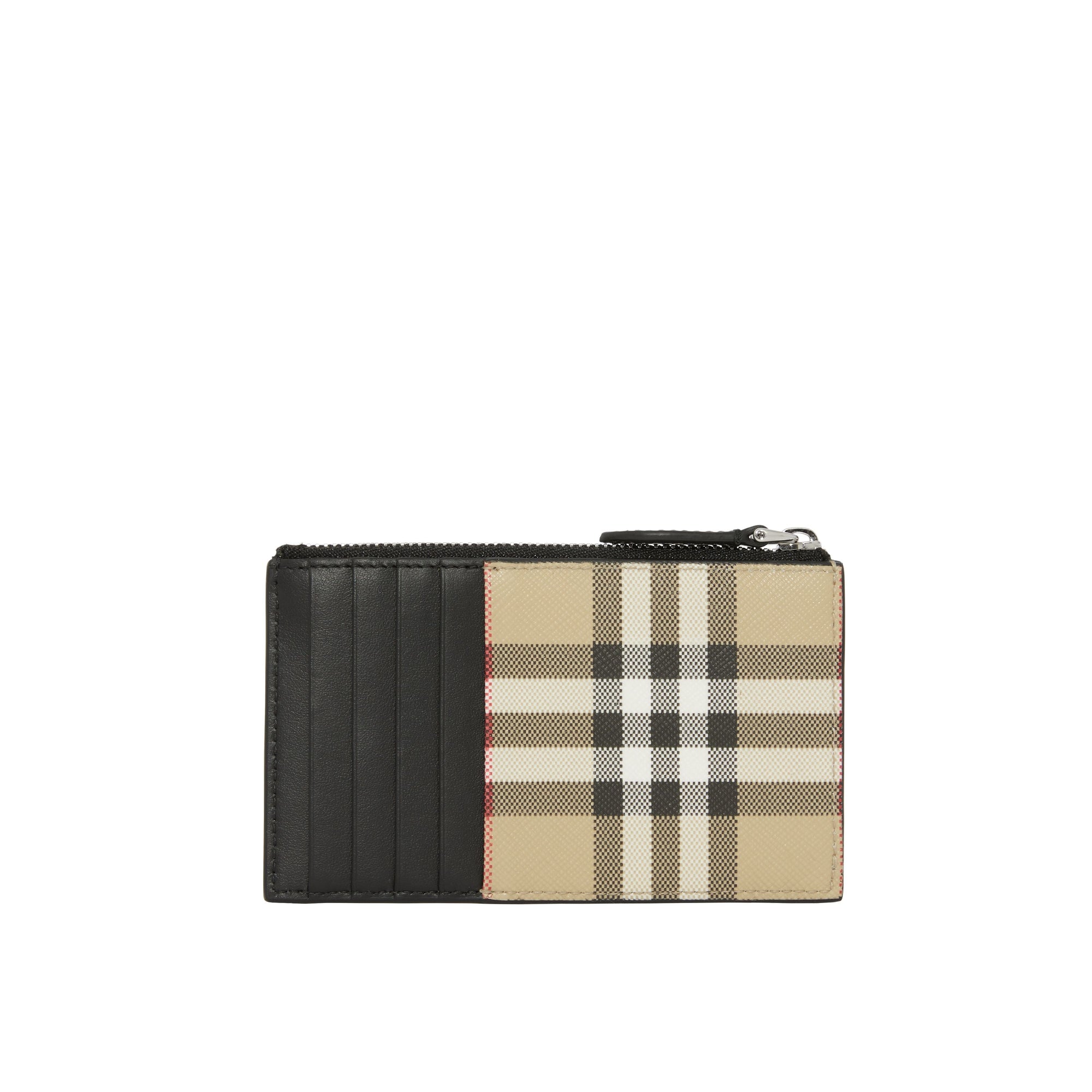Porte-cartes zippé à motif Vintage check - Archive Beige