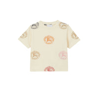 T-shirt en coton imprimé à motif cavalier - Pale Cream