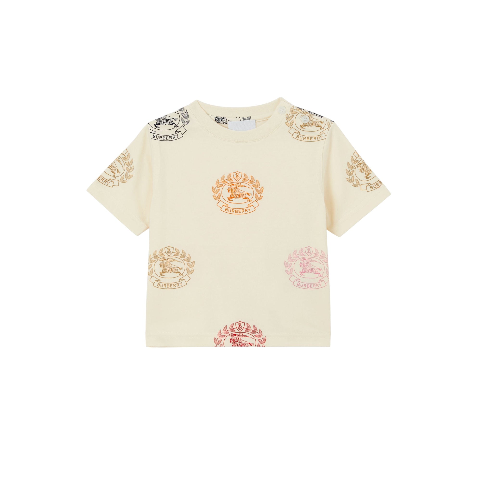 T-shirt en coton imprimé à motif cavalier - Pale Cream